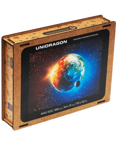 Puzzle din lemn Unidragon de 500 piese - Planeta Pamant - 1
