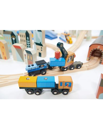 Set de tren din lemn Tender Leaf Toys - Trenul de munte incredibil - 9