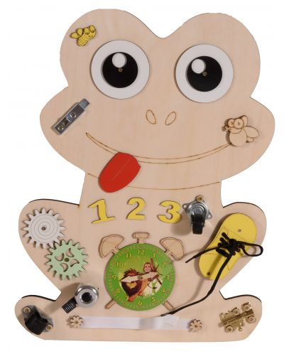 Tablă de lemn Montessori - Moni Toys - Broască - 1