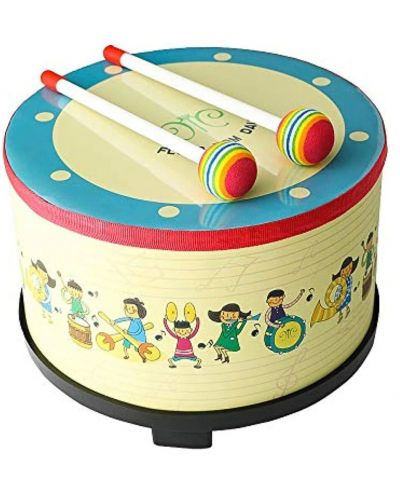 Jucărie din lemn Smart Baby - Drum, colorat - 1