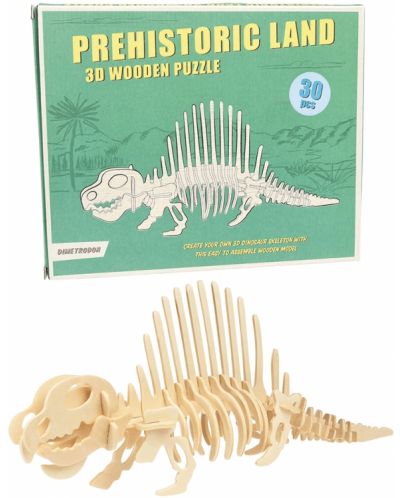 Puzzle 3D din lemn Rex London - Pamantul preistoric, Dimetrodon - 1
