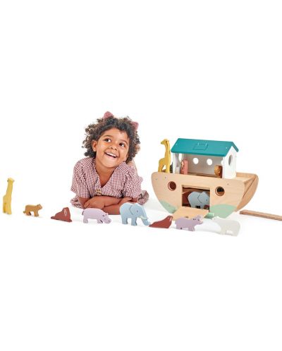 Set de jucării din lemn Tender Leaf Toys - Arca lui Noe cu animale - 5