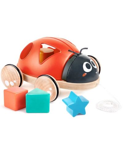 HaPe International jucărie din lemn de tras și sortat - Ladybug - 1