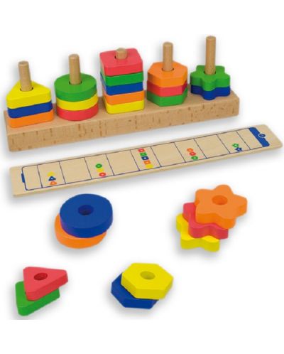 Joc de logica din lemn Andreu toys - Forme si culori - 2