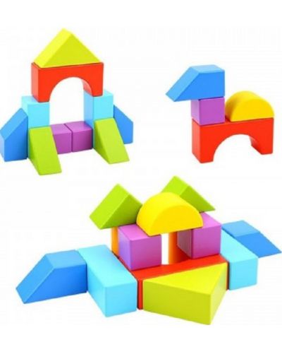 Joc din lemn Tooky toy - Forme geometrice - 2