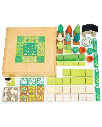 Set de joaca din lemn  Tender Leaf Toys -Grădina mea, 67 de piese - 6