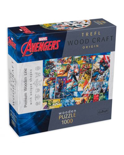 Puzzle de lemn Trefl din 1000 de piese - Universul Marvel - 1