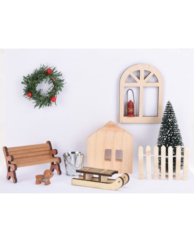 Decorațiuni de Crăciun din lemn H&S - 11 bucăți, miniatură - 1