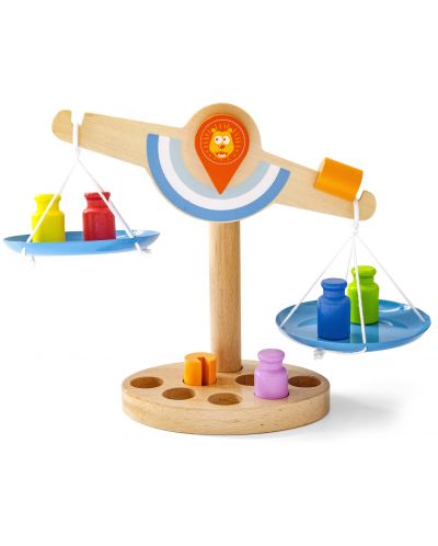 Jucărie din lemn Acool Toy - Cântar cu greutăți - 1
