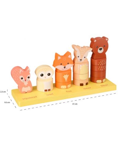 Jucărie de sortare din lemn Orange Tree Toys - Animale din pădure - 3