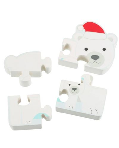 Puzzle din lemn Orange Tree Toys - Urși polari - 2