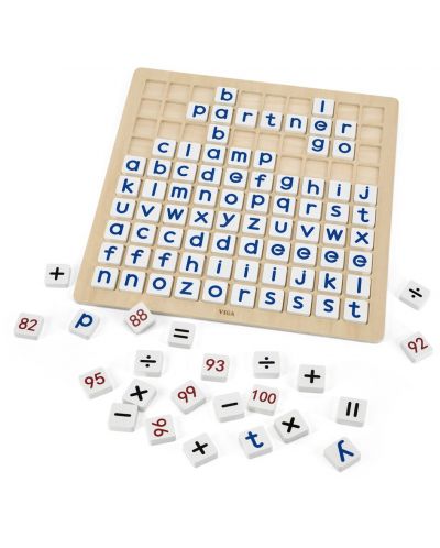 Tablă din lemn cu litere și numere Viga - 1