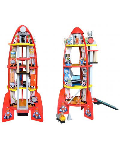 Set din lemn Acool Toy - Rachetă spațială - 2