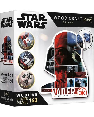Puzzle din lemn Trefl de 160 de piese - Darth Vader - 1