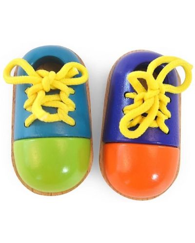 Pantofi din lemn cu șireturi Acool Toy - 1