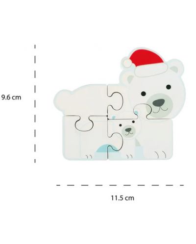Puzzle din lemn Orange Tree Toys - Urși polari - 4