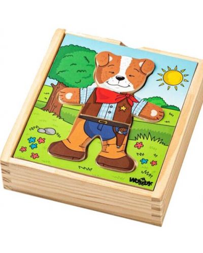 Puzzle din lemn Woody - Catelul Jaff - 1