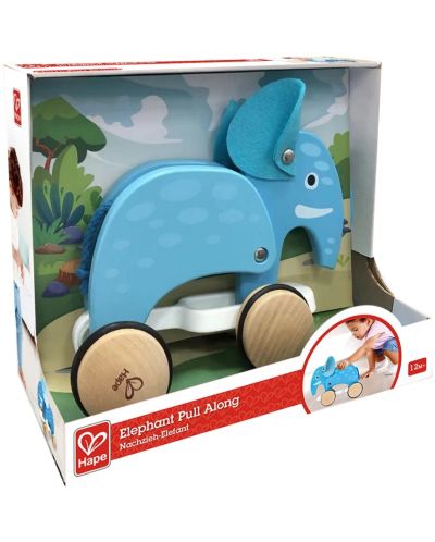 Jucărie din lemn HaPe International - Elefant pe roți - 2