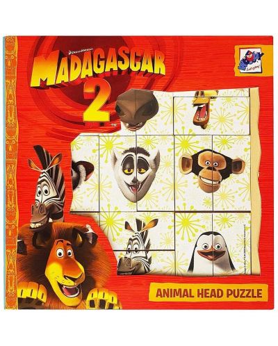 Puzzle din lemn Woodyland - Madagascar, capete de animale - 2
