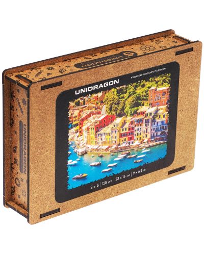 Puzzle din lemn Unidragon de 125 piese - Riviera Italiana (marimea S) - 1