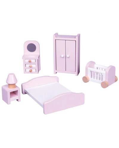 Set mini mobilier din lemn Lelin - Mobilier pentru dormitor - 1