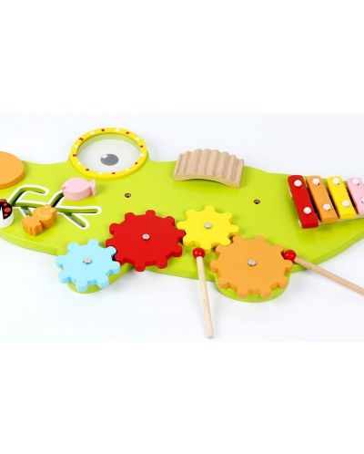 Acool Toy Jucărie de perete senzorială din lemn - Crocodil - 5