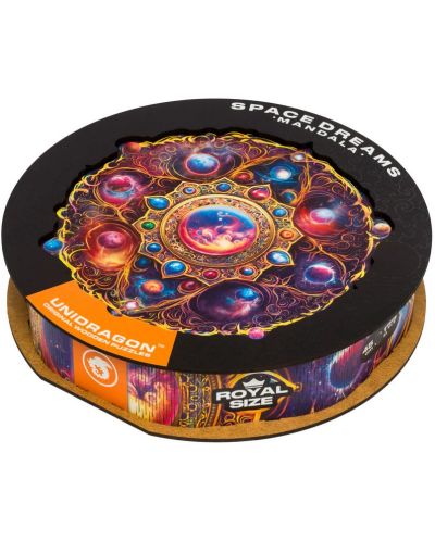 Puzzle din lemn Unidragon 700 de piese - Mandala Space Dreams (Mărimea RS) - 1