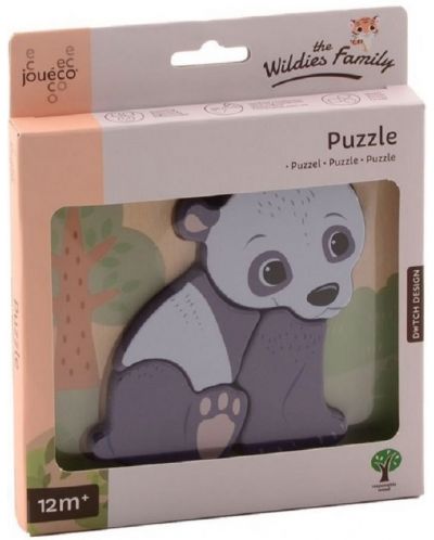 Puzzle din lemn Jouéco - Panda - 1