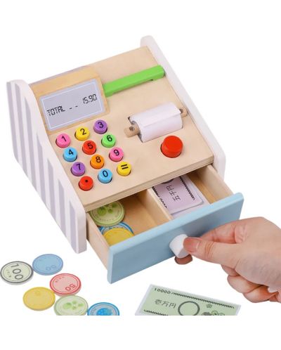 Jucărie din lemn Smart Baby - Casa de marcat - 4