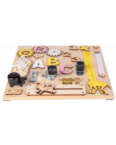 Jucărie Montessori din lemn Moni Toys - Cu girafă - 2