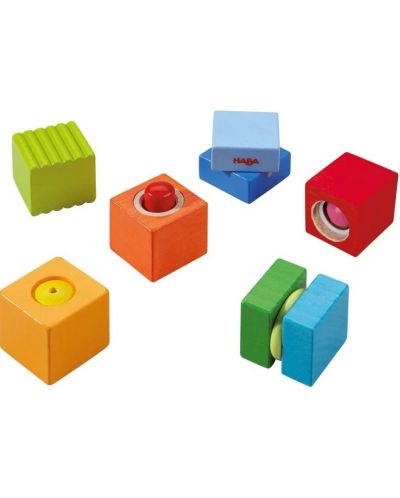 Cuburi colorate din lemn Haba - Efecte acustice, 6 bucăți - 2