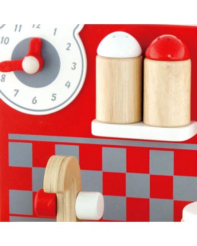Дървена играчка Viga - Bucătărie roșie - 3