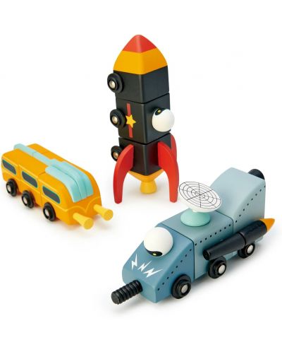 Set de jucării din lemn Tender Leaf Toys - Space Race - 1