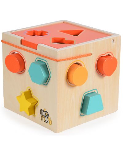 Cub din lemn sortator Moni Toys  - 1