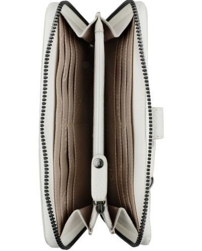 Portofel de dama din piele Bugatti Elsa - Long, alb - 7