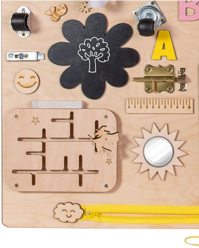Tablă Montessori electronică din lemn Moni Toys - 5