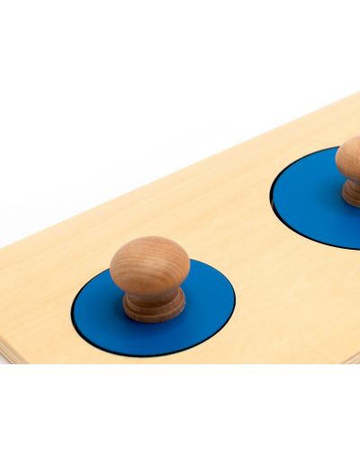 Puzzle din lemn cu cercuri albastre Smart Baby - 3