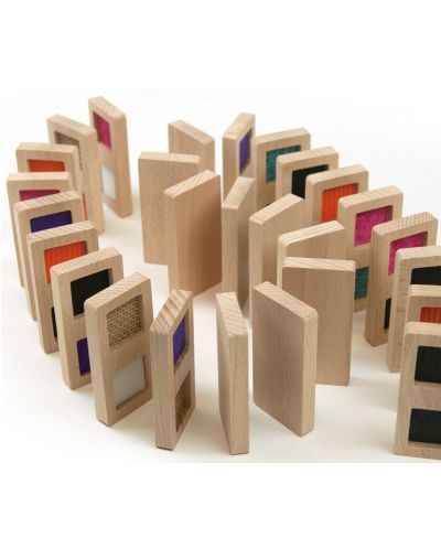 Joc de lemn Andreu toys - Domino senzorial pentru recunoastere tactila - 3