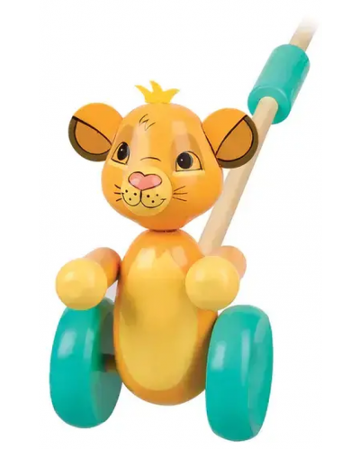 Jucărie de împins din lemn Orange Tree Toys - Simba, în cutie - 1