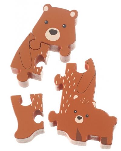 Puzzle din lemn Orange Tree Toys - Urși - 2