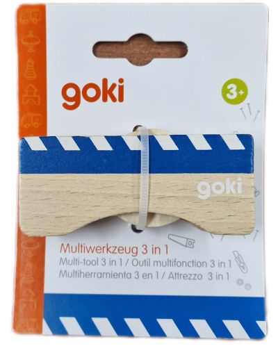 Jucărie din lemn Goki - Instrument multiplu 3 în 1 - 3