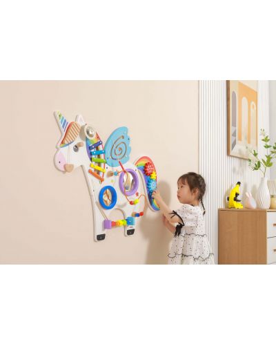 Jucărie din lemn Viga - perete de activități, Unicorn - 5