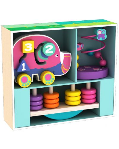 Set de jucării Acool Toy - Labirint de elefanți, labirint de mărgele, cântar cu discuri - 1