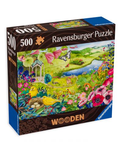 Puzzle din lemn Ravensburger cu 500 de piese - Grădina sălbatică - 1