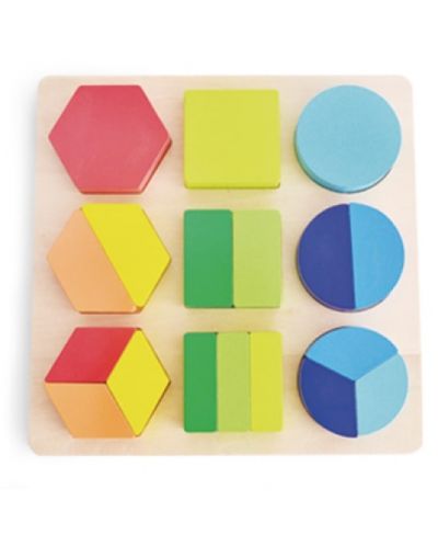 Puzzle-sorter din lemn Acool Toy - Cu forme geometrice - 1