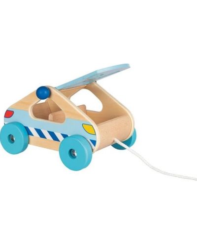 Jucărie din lemn Goki - Cutie de sortare, tragere mașină - 2