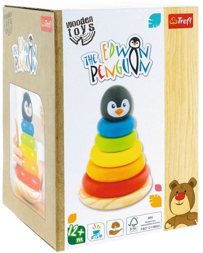 Jucărie din lemn Trefl - Pingvin - 3