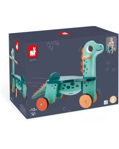Jucărie din lemn pentru călărie Janod - Dinozaur - 10