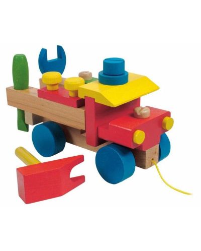 Constructor din lemn Woody - Camion - 1