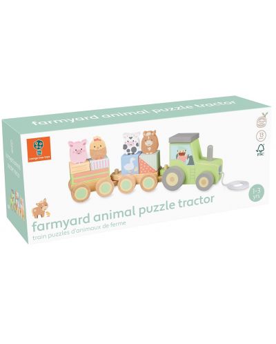 Jucărie din lemn pentru tragere Orange Tree Toys - Animale de fermă - 5